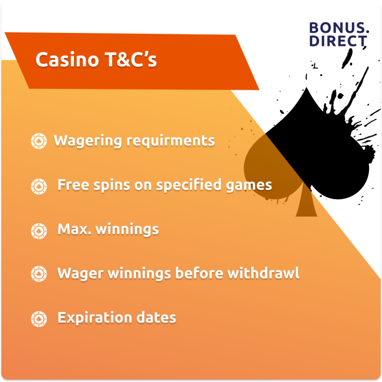 Casino t&c's