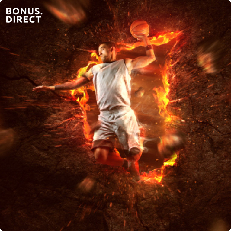 NBA Slam Dunk fire background